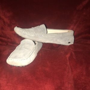 Gray Lacoste shoes. Lightly worn.